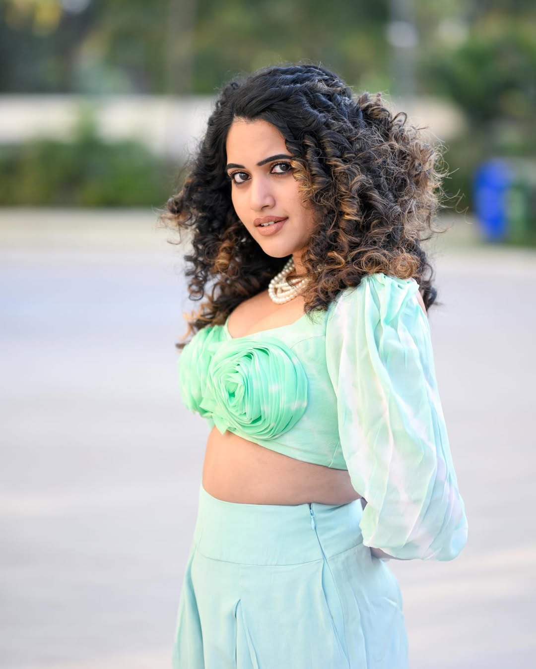 Sravanthi Chokarapu Wows Fans with Chic Two-Piece Look