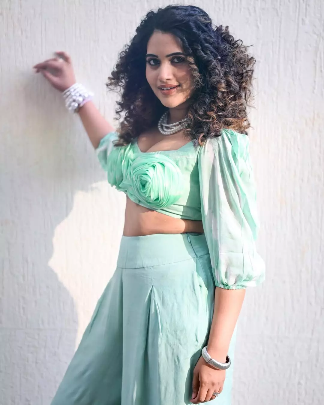 Sravanthi Chokarapu Wows Fans with Chic Two-Piece Look