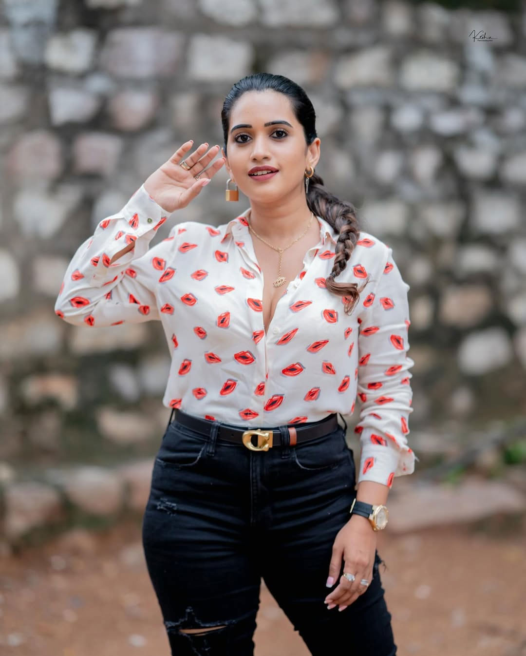Sravanthi Chokarapu Wows Fans with Chic Two-Piece Look