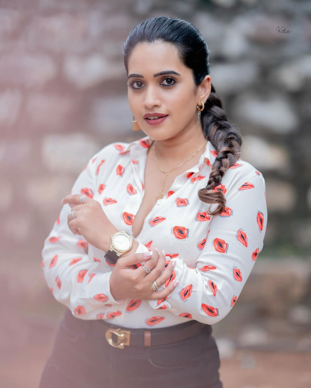 Sravanthi Chokarapu Wows Fans with Chic Two-Piece Look