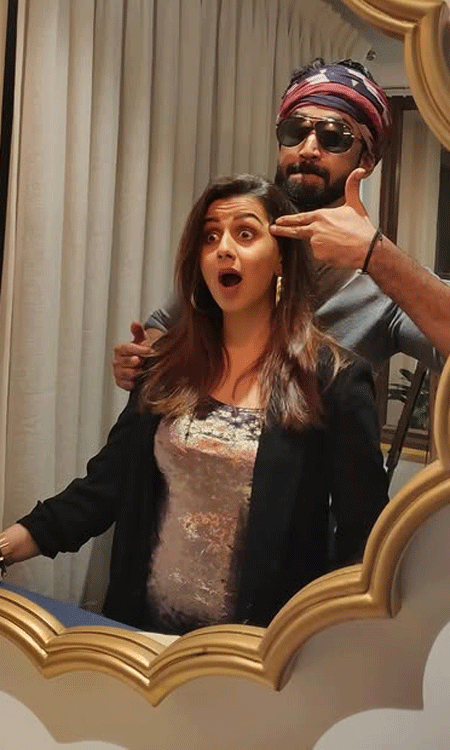 Nikki Galrani and Aadhi Pinisetty’s Love Wrapped in Lights