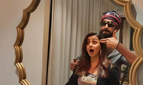 Nikki Galrani and Aadhi Pinisetty’s Love Wrapped in Lights