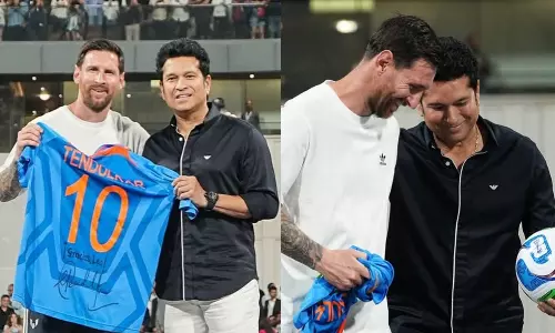 ముంబైలో మెస్సీ మ్యాజిక్... వాంఖెడేలో సచిన్ తో చారిత్రక భేటి!