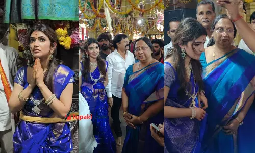 అప్పన్న దర్శనానికి శ్రీలీల.. ఎంత క్యూట్ గా ఉందో!