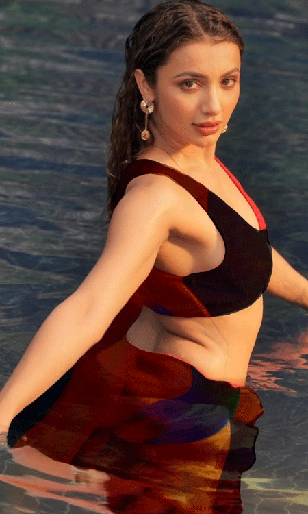 Tejaswi Madivada turns heads with bold poolside glamour