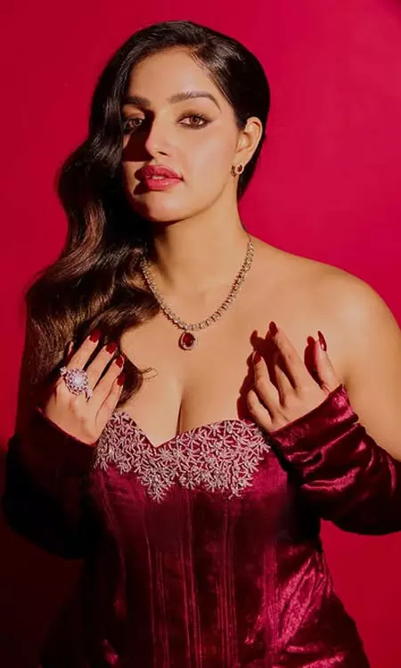 Malavika Menon Shines in Stunning Red Velvet for Christmas