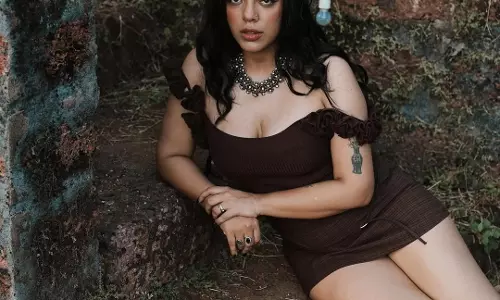 Deviyani Sharma channels rugged charm in brown off-shoulder mini dress