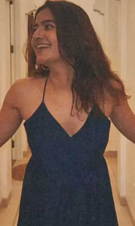 Rukshar Dhillon captures pure bliss in navy blue halter dress
