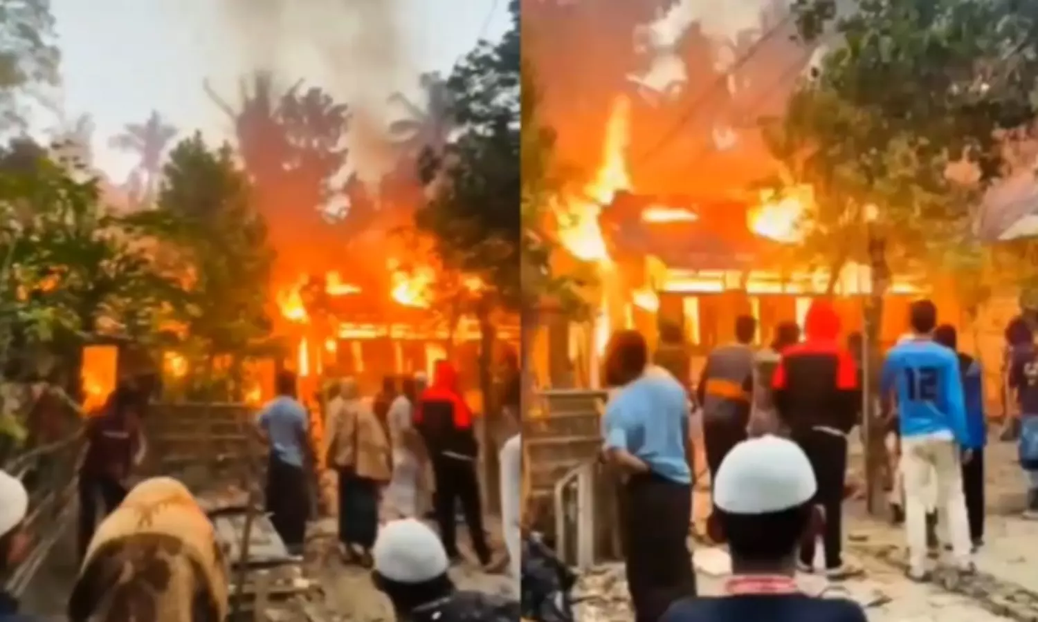తగలబడిన ఇళ్ళు, తలుపులకు తాళాలు.. షాకింగ్ వీడియో!