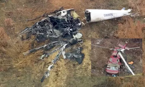 రెండు హెలీకాప్టర్లు  గాల్లోనే ఢీకొంటే ఎట్టుంటాదో తెలుసా.. వీడియో!