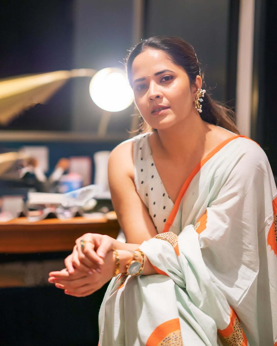 Anasuya Bharadwaj Welcomes 2026 With Her Husband in Pool