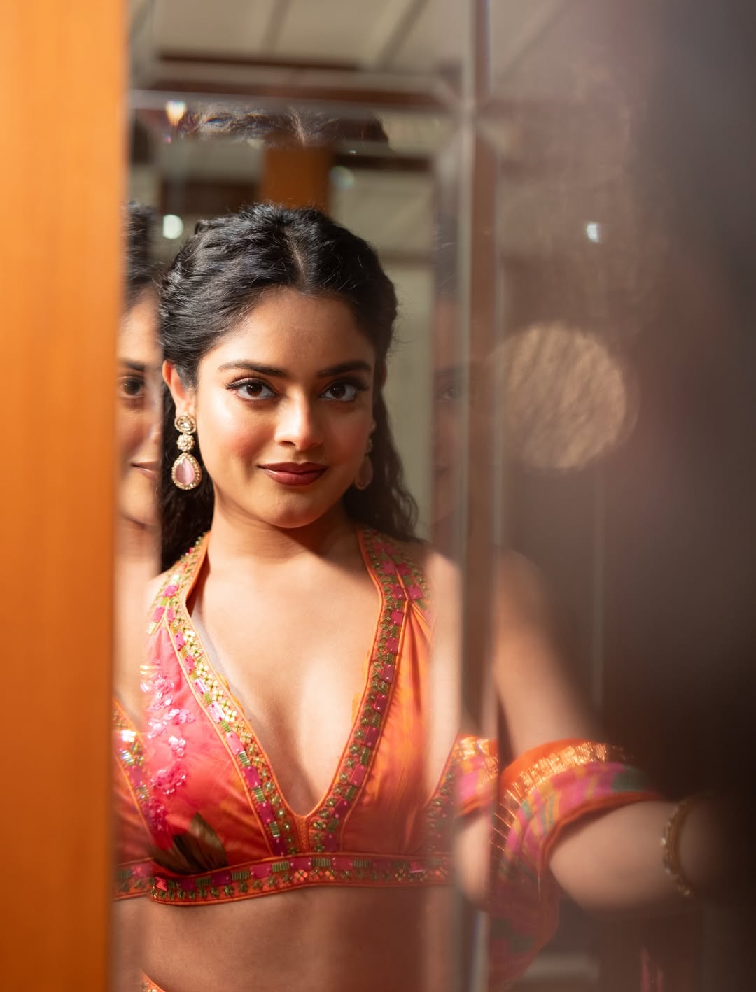 Riddhi Kumar Stuns as Anitha in The Raja Saab Promotions Riddhi Kumar Stuns as Anitha in The Raja Saab Promotions