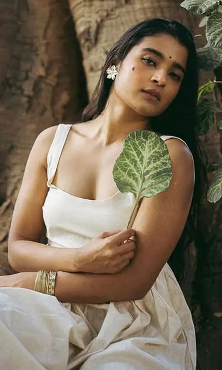 Chaithra J Achar In Elegant White