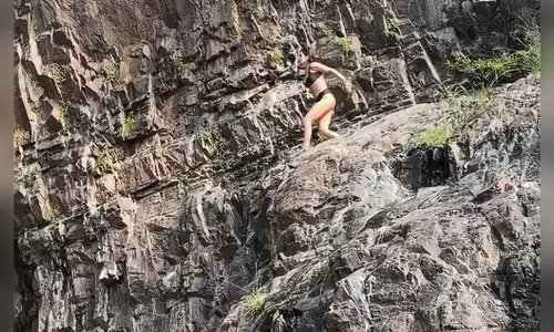 వీడియో : షాకింగ్‌ జంప్ చేసిన హీరోయిన్‌