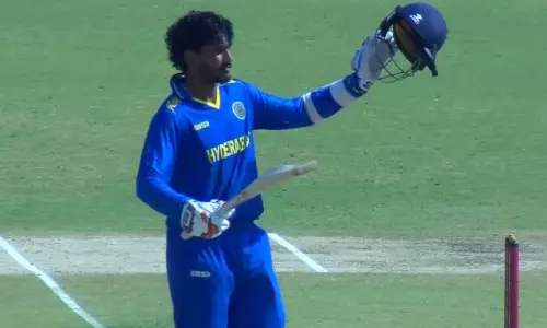 టీమ్ ఇండియా బౌల‌ర్ల‌ను చిత‌క్కొట్టి..తెలుగు కుర్రాడి డ‌బుల్ సెంచ‌రీ