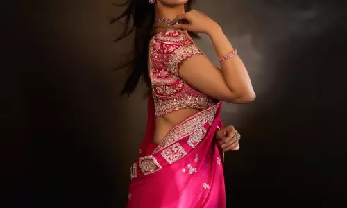 Meenakshi Chaudharys Saree Glam and Exciting 2026 Lineup