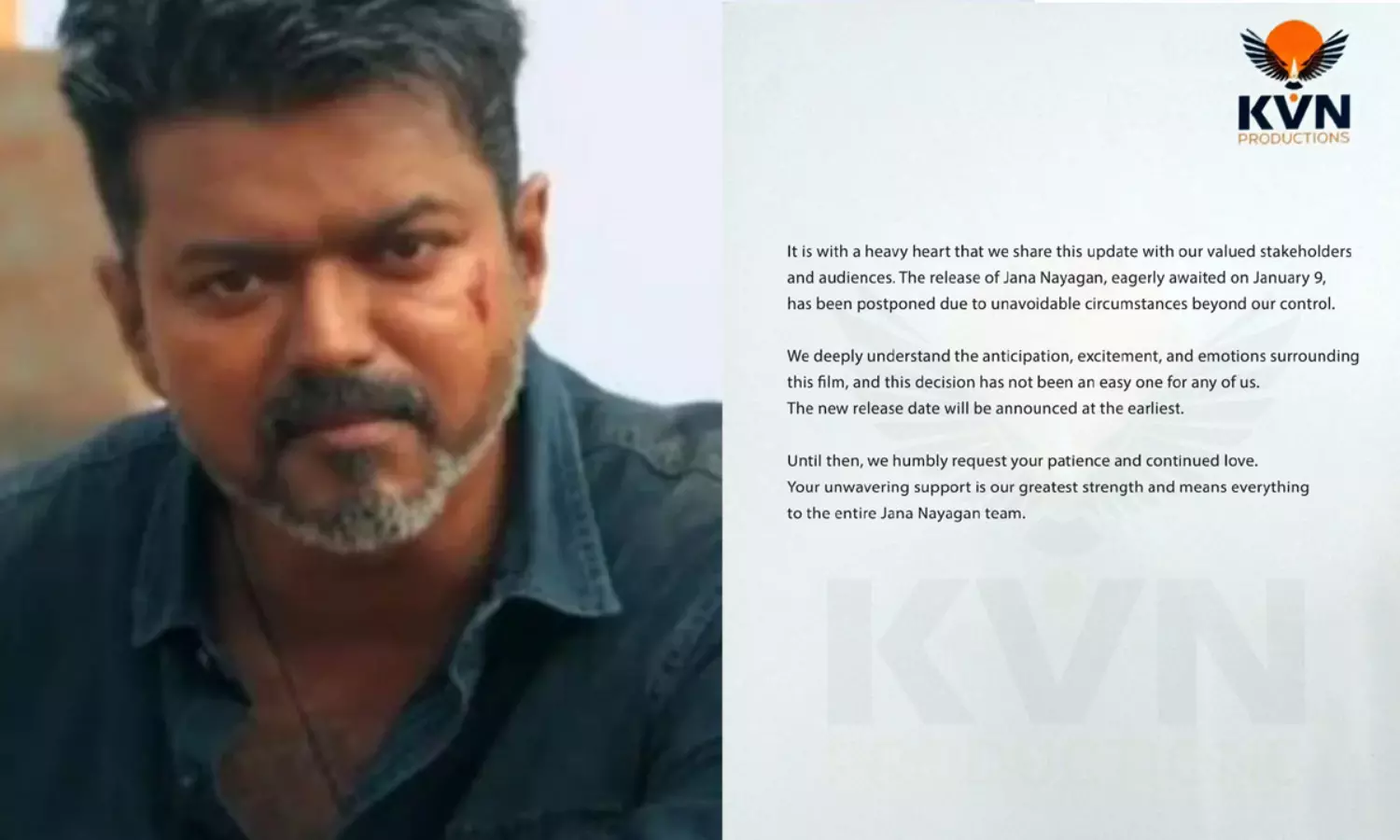 సడెన్ ట్విస్ట్: విజయ్ జననాయగన్ రిలీజ్ వాయిదా సడెన్ ట్విస్ట్: విజయ్ జననాయగన్ రిలీజ్ వాయిదా