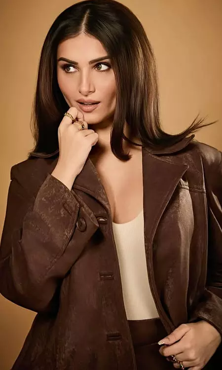 Tara Sutaria Stuns in Chic Chocolate Suede Ensemble