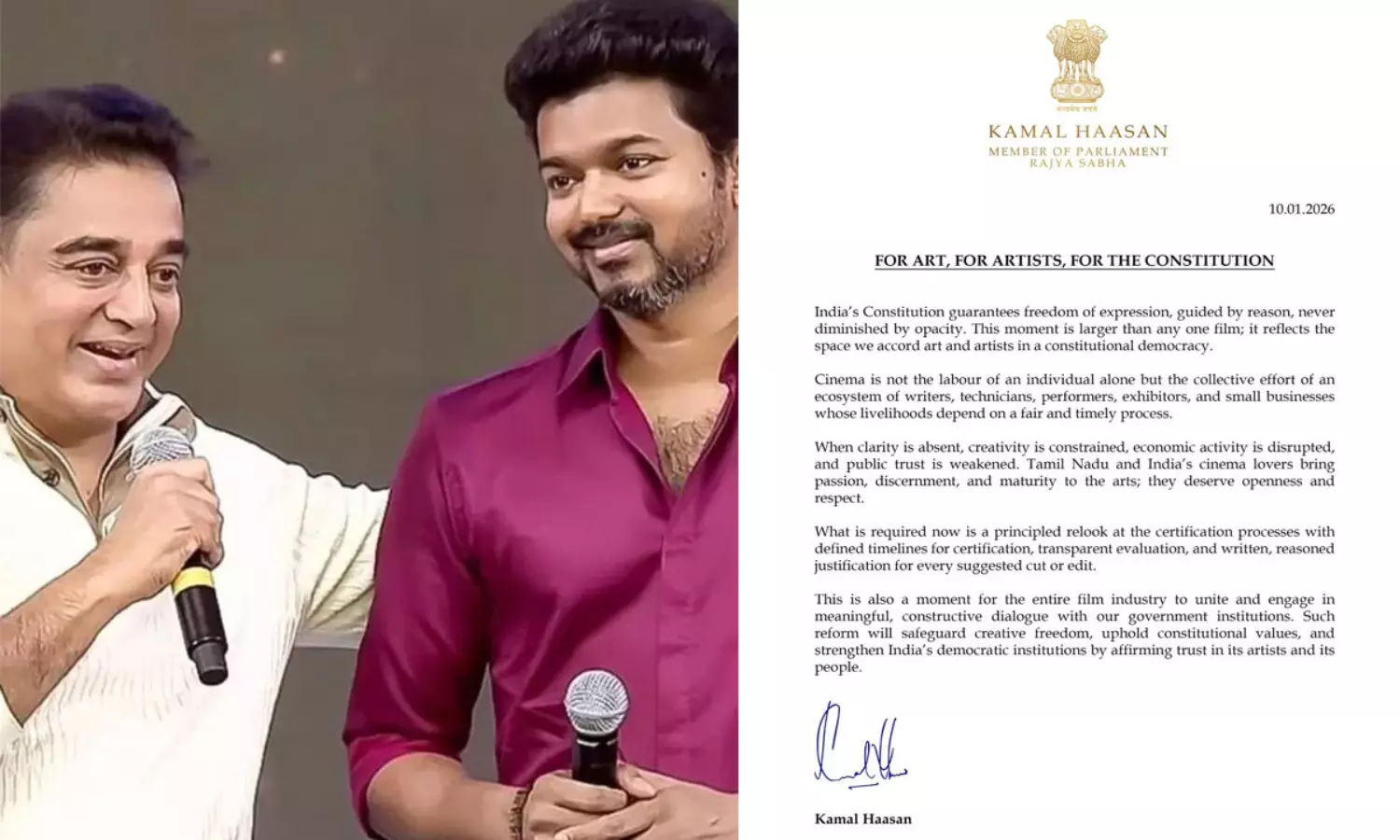 విజ‌య్ కోసం రంగంలోకి దిగిన క‌మ‌ల్ హాస‌న్!