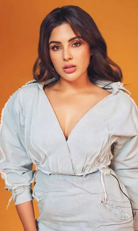 Samyuktha Slays Blue Dress Look