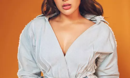 Samyuktha Slays Blue Dress Look