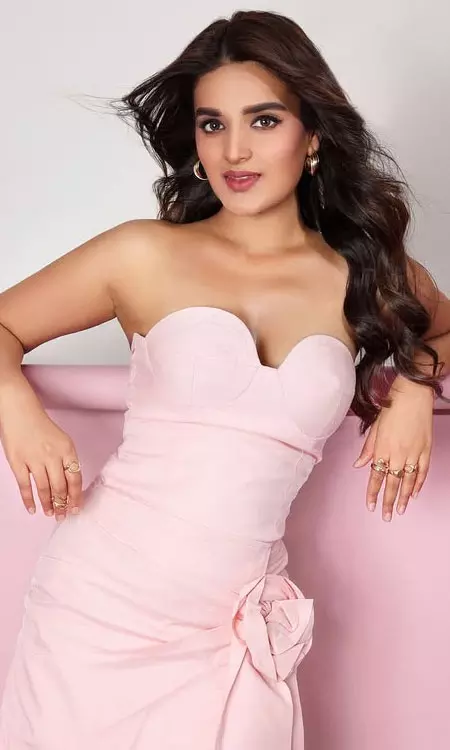 Niddhi Agerwal Looks Adorable in Pink