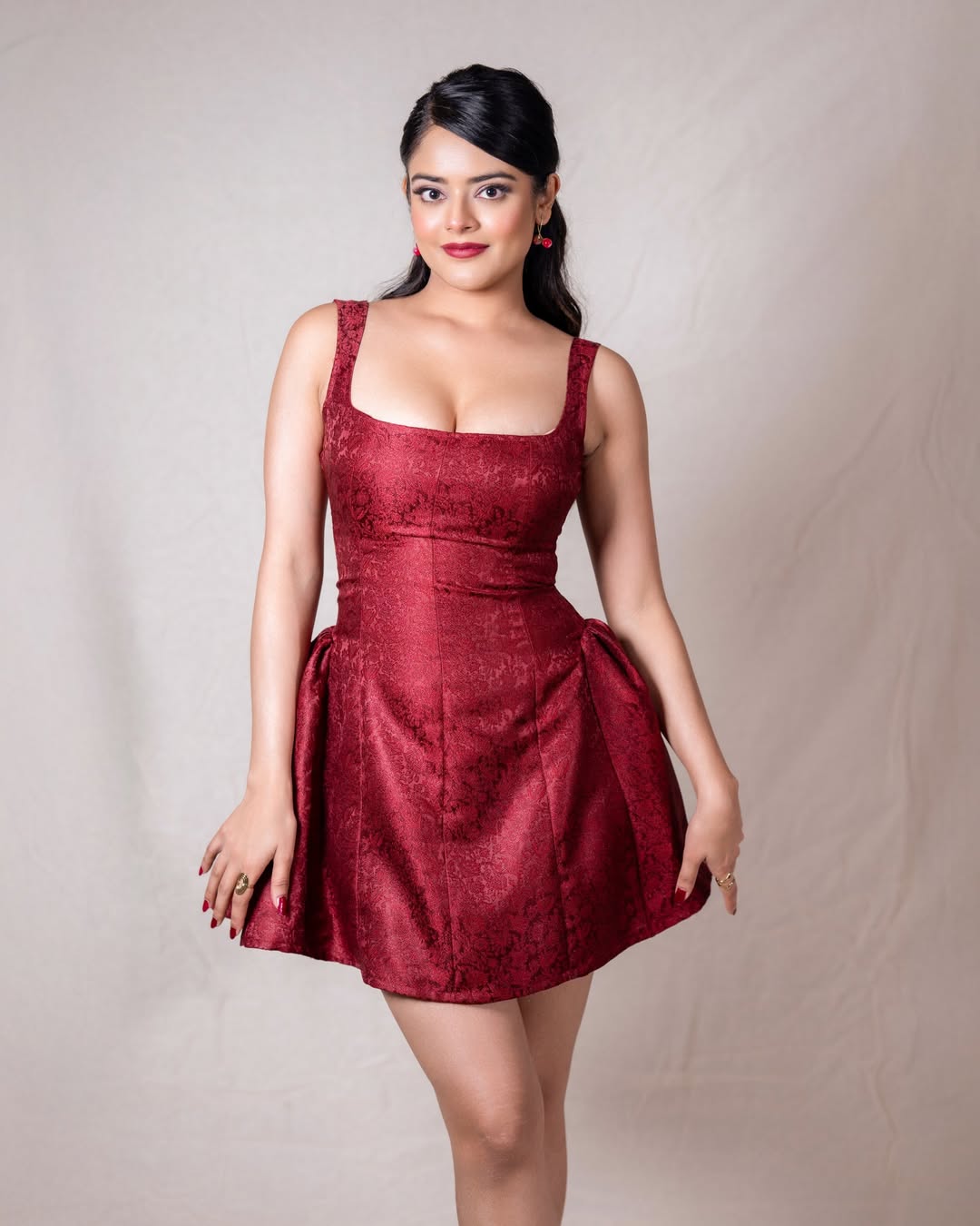 Riddhi Kumar stuns in red rebelwood photoshoot: fairy-tale chic ...