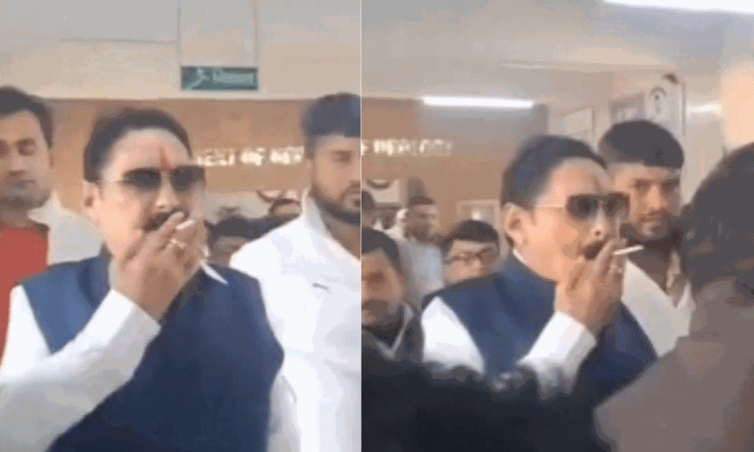 సిగరెట్  పొగతో సుపరిపాలన... ఎమ్మెల్యే వీడియో వైరల్!