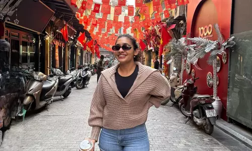 Gnaneswari Kandregula Enjoys a Beautiful Travel Moment