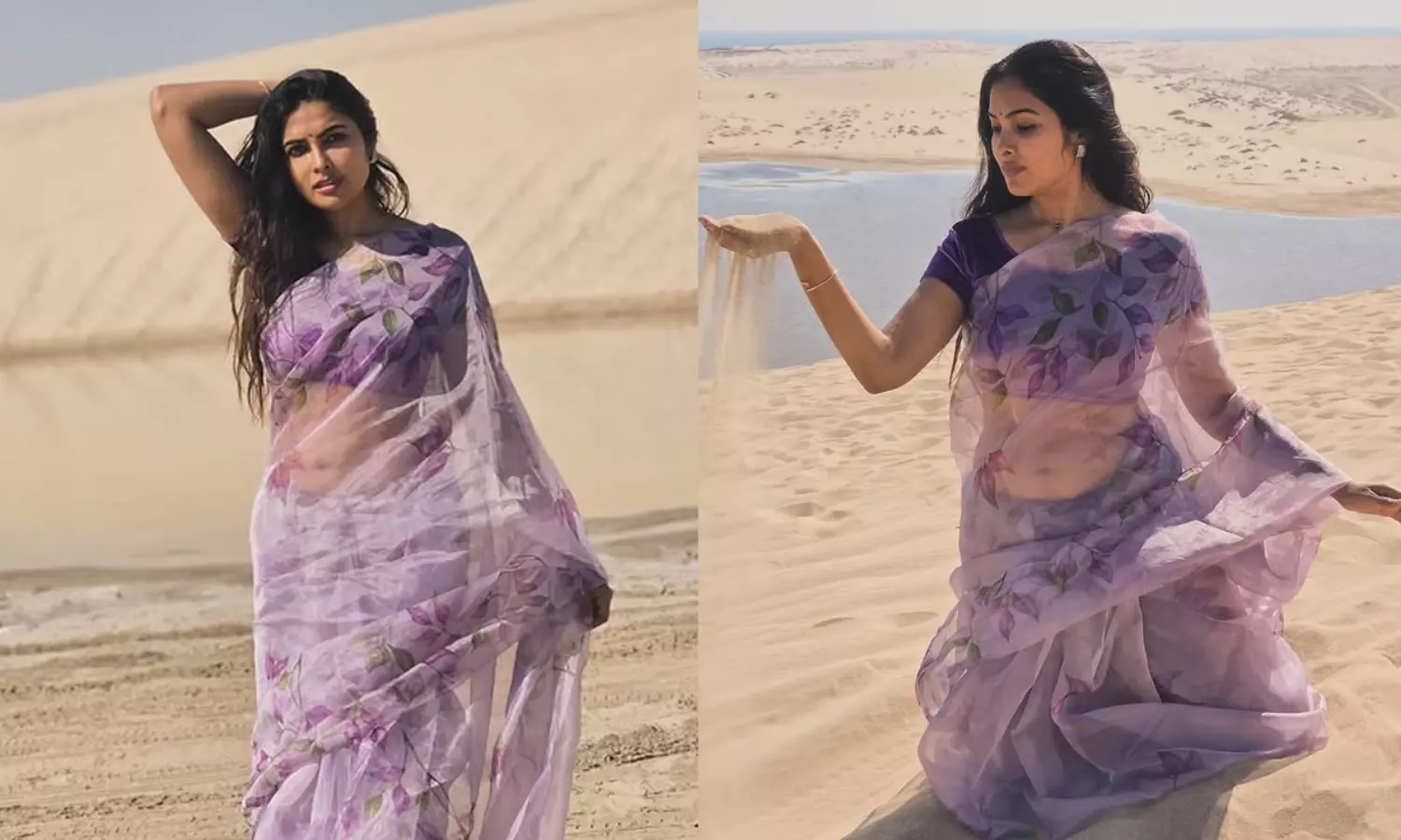 ఎడారిలో దివి అందాలు.. చీరకట్టులో మెస్మరైజ్ చేస్తూ.. ఎడారిలో దివి అందాలు.. చీరకట్టులో మెస్మరైజ్ చేస్తూ..