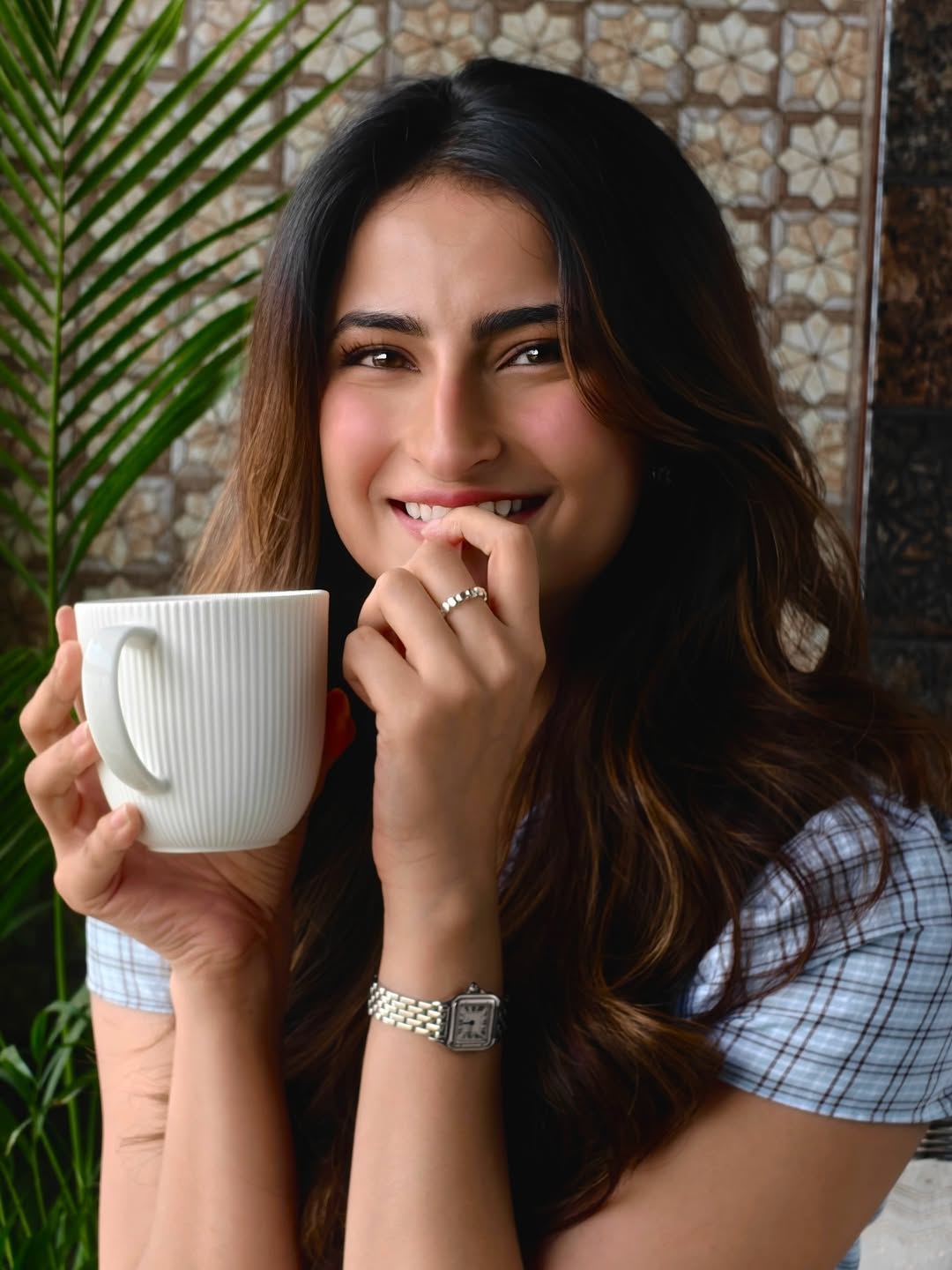 Palak Tiwari Stuns in Light Blue Plaid Dress Palak Tiwari Stuns in Light Blue Plaid Dress