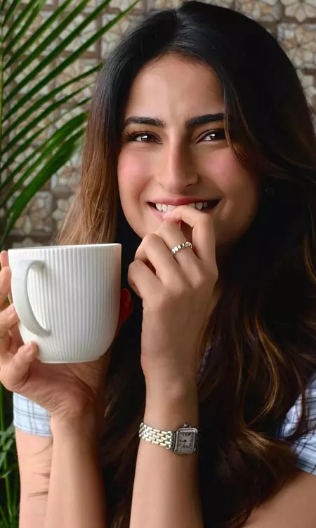 Palak Tiwari Stuns in Light Blue Plaid Dress