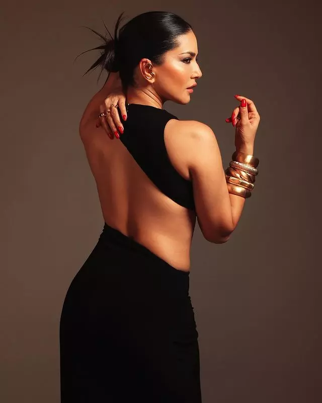 Sunny Leone Turns Heads in a Classy Brown Dress