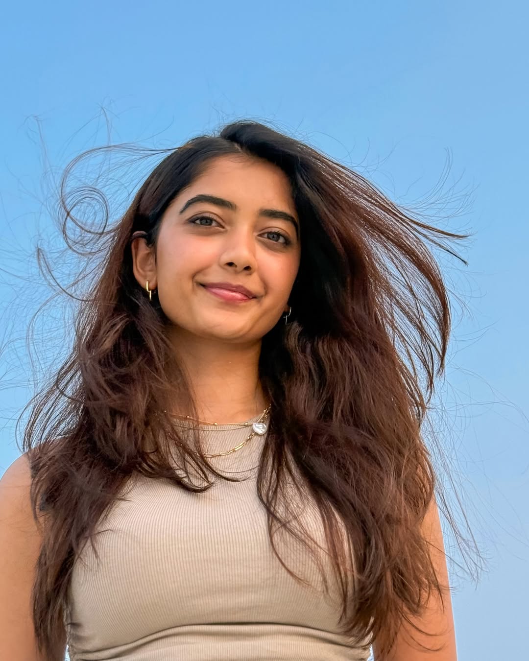 Preethi Pagadala Keeps It Simple With Sky Background Picture