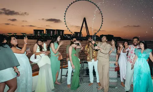 Allu Sirish Pops Champagne as Allu Arjun Enjoys Dubai Yacht Party