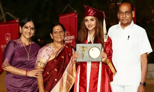 Sreeleela Celebrates Her Graduation With Family; Here Are New Pics
