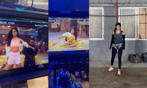 Hurt Malavika Shares Stunt Videos From Raja Saab