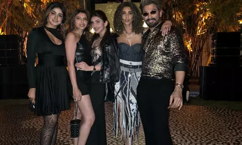 Miheeka Daggubati and Allu Arjun Shine at Allu Sirishs Pre-Wedding Celebration