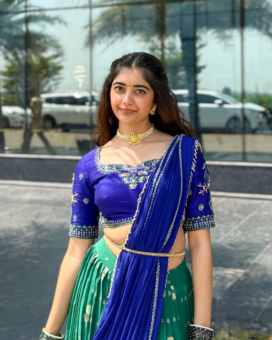 Preethi Pagadalas Half-Saree Look Preethi Pagadalas Half-Saree Look