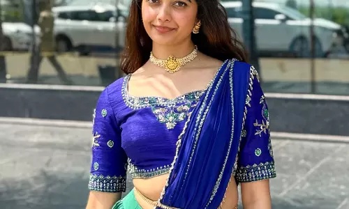 Preethi Pagadalas Half-Saree Look