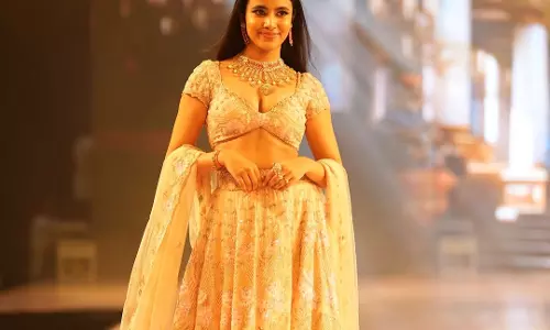 Shivani Nagaram Shines in Pastel Elegance on the Ramp