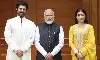 వివాహం అనంతరం తొలిసారి పీఎం మోదీని కలిసిన విరోష్ జంట!