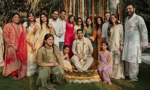 Allu Sirish Bridegroom Ceremony Tollywood Stars Shine Bright