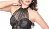 Nidhhi Agerwal Stuns in Black Halter Corset Look