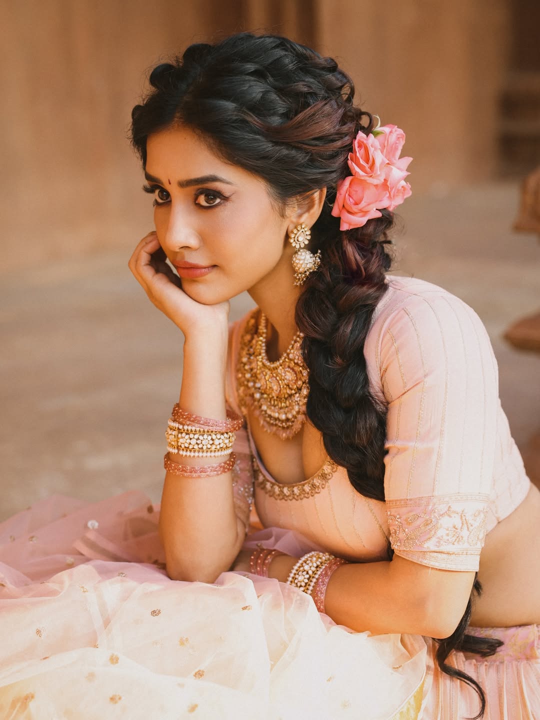 Nabha Natesh Shares a Serene Moment in Ethnic Wear Nabha Natesh Shares a Serene Moment in Ethnic Wear