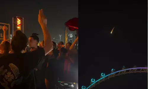 దుబాయ్: ఆకాశంలో మిస్సైల్స్ సౌండ్.. కింద డీజే సౌండ్!