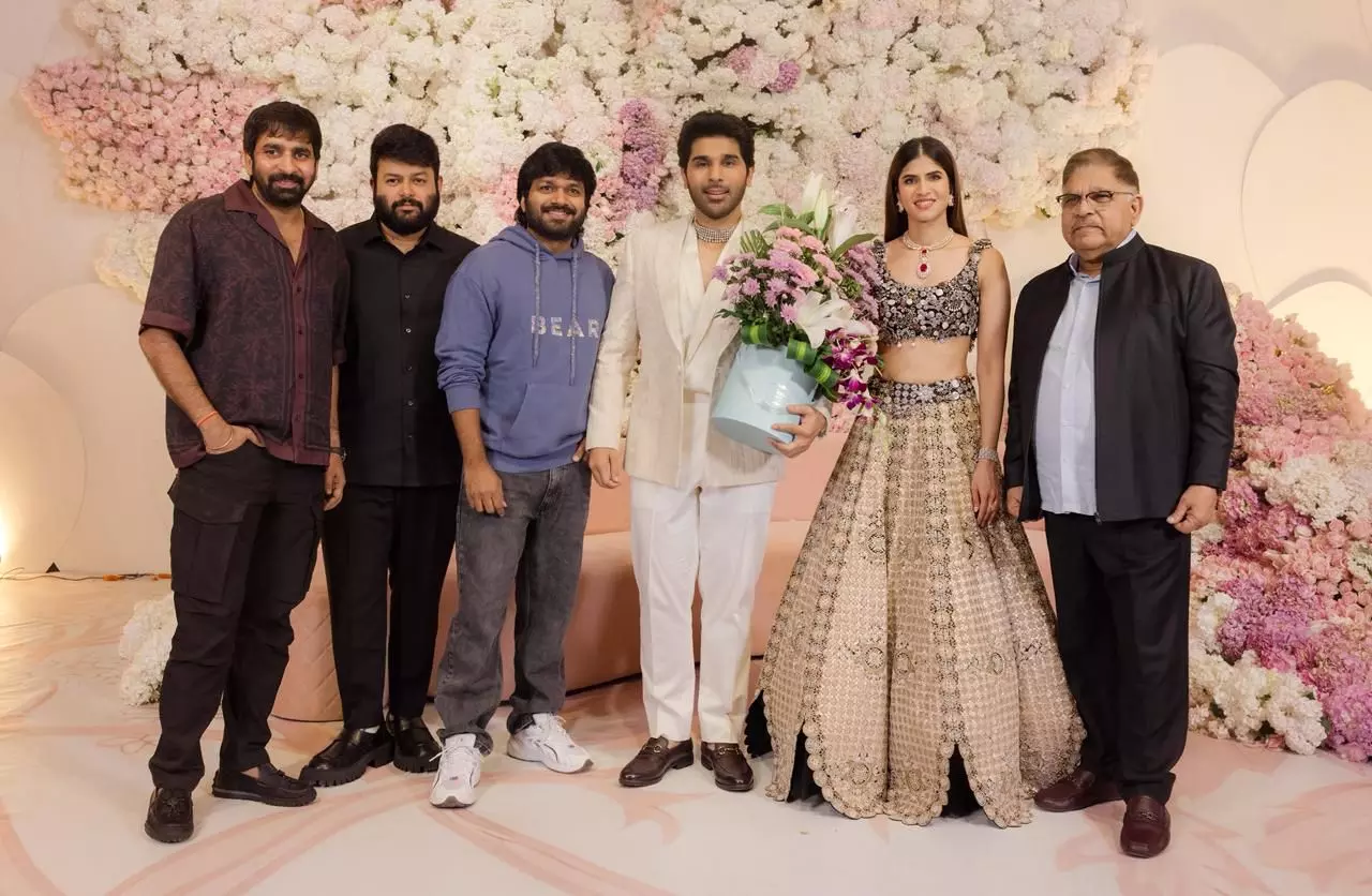 Allu Sirish Grand Pre Wedding Reception at Allu Studios Hyderabad Allu Sirish Grand Pre Wedding Reception at Allu Studios Hyderabad