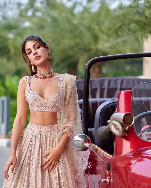 Rhea Chakraborty Soaks in Sunset Serenity Rhea Chakraborty Soaks in Sunset Serenity