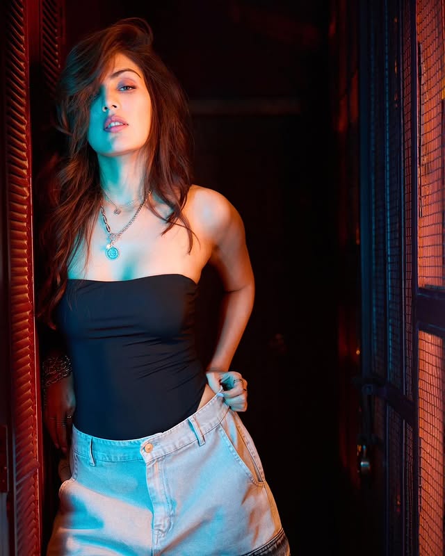 Rhea Chakraborty Soaks in Sunset Serenity Rhea Chakraborty Soaks in Sunset Serenity