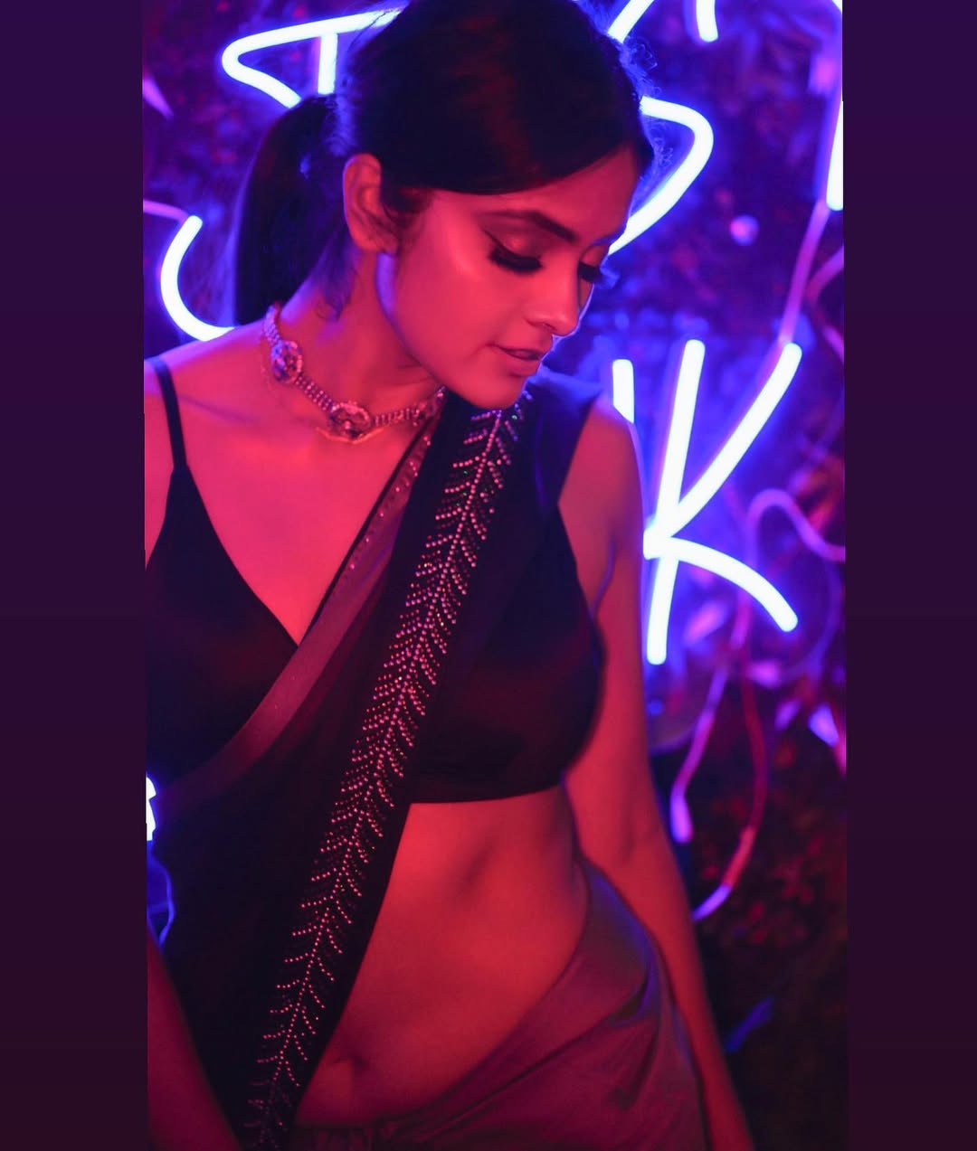 Pragya Nayan Shines in Elegant Teal Saree Look